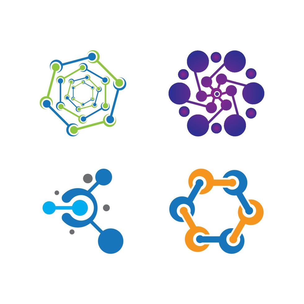 Molecule logo vector illustration design