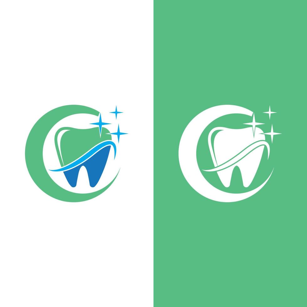 Ilustración de vector de plantilla de logotipo dental