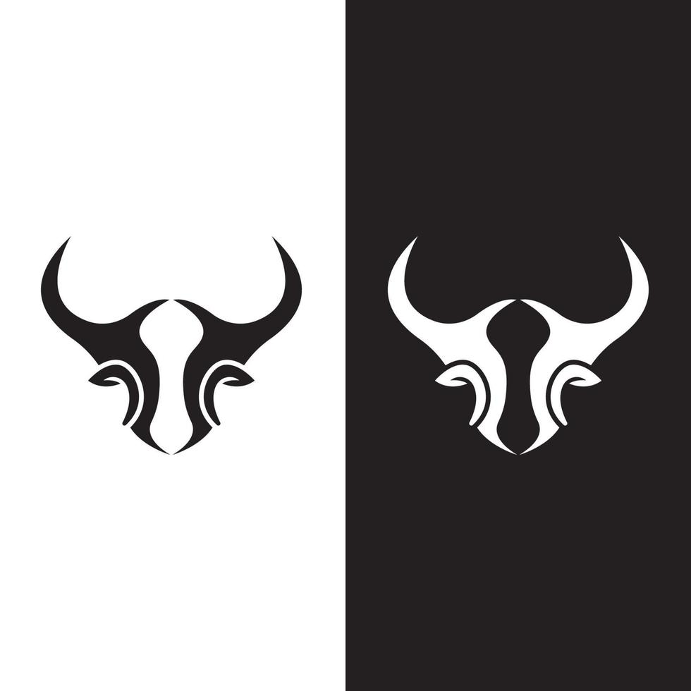 Bull head logo vector icon