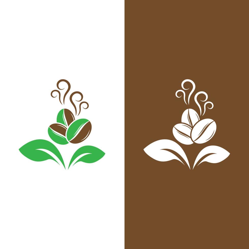 Ilustración de vector de icono de grano de café