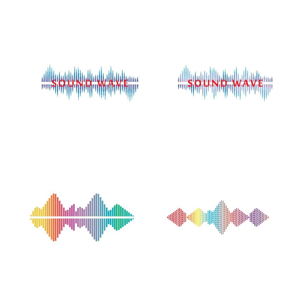 Sound waves vector illustration design