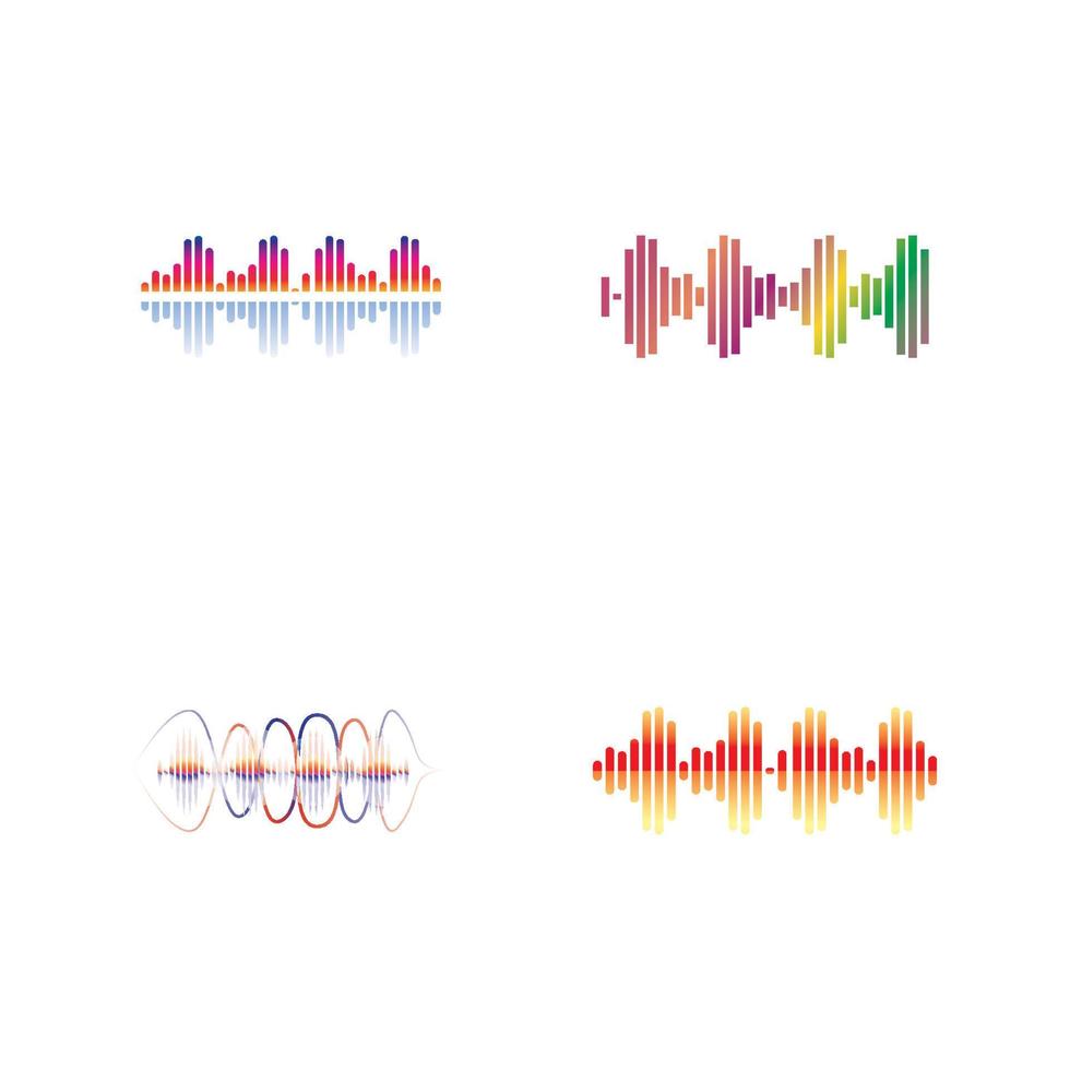 Sound waves vector illustration design