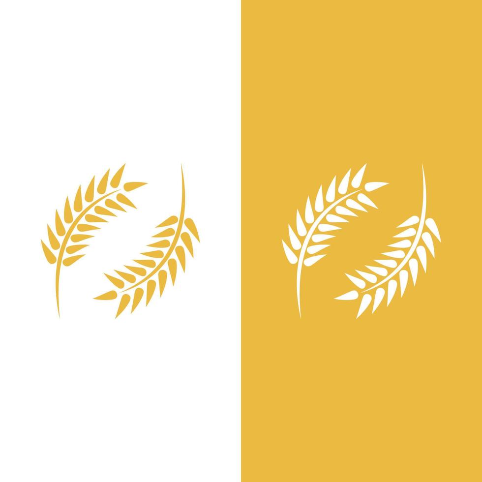 Wheat logo vector icon illustration