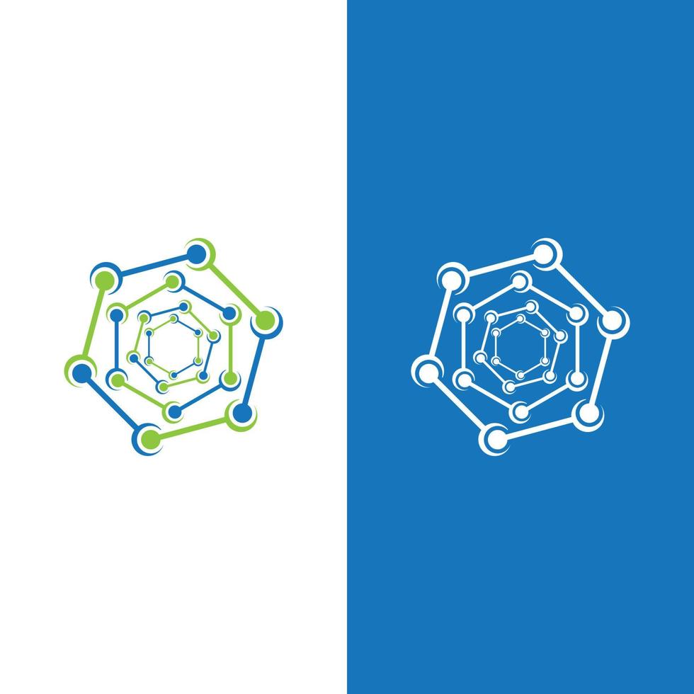 Molecule logo vector illustration design