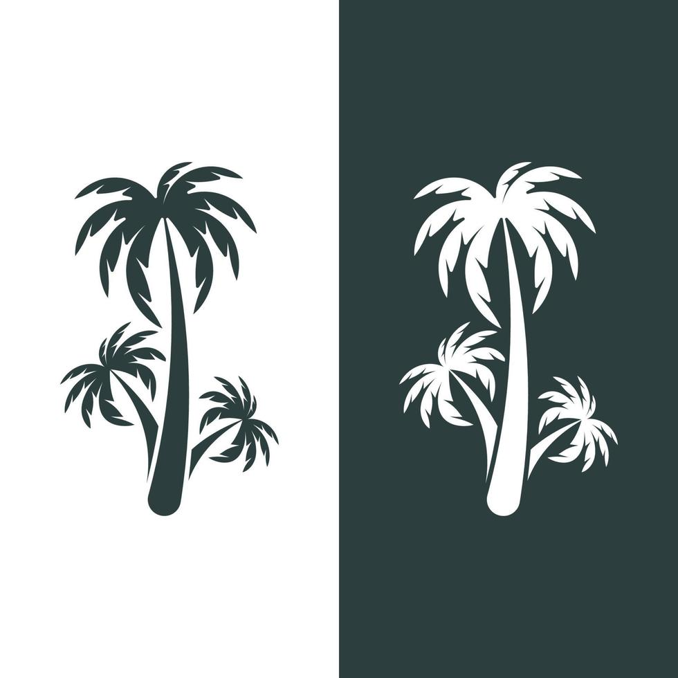 Palm tree summer logo template vector