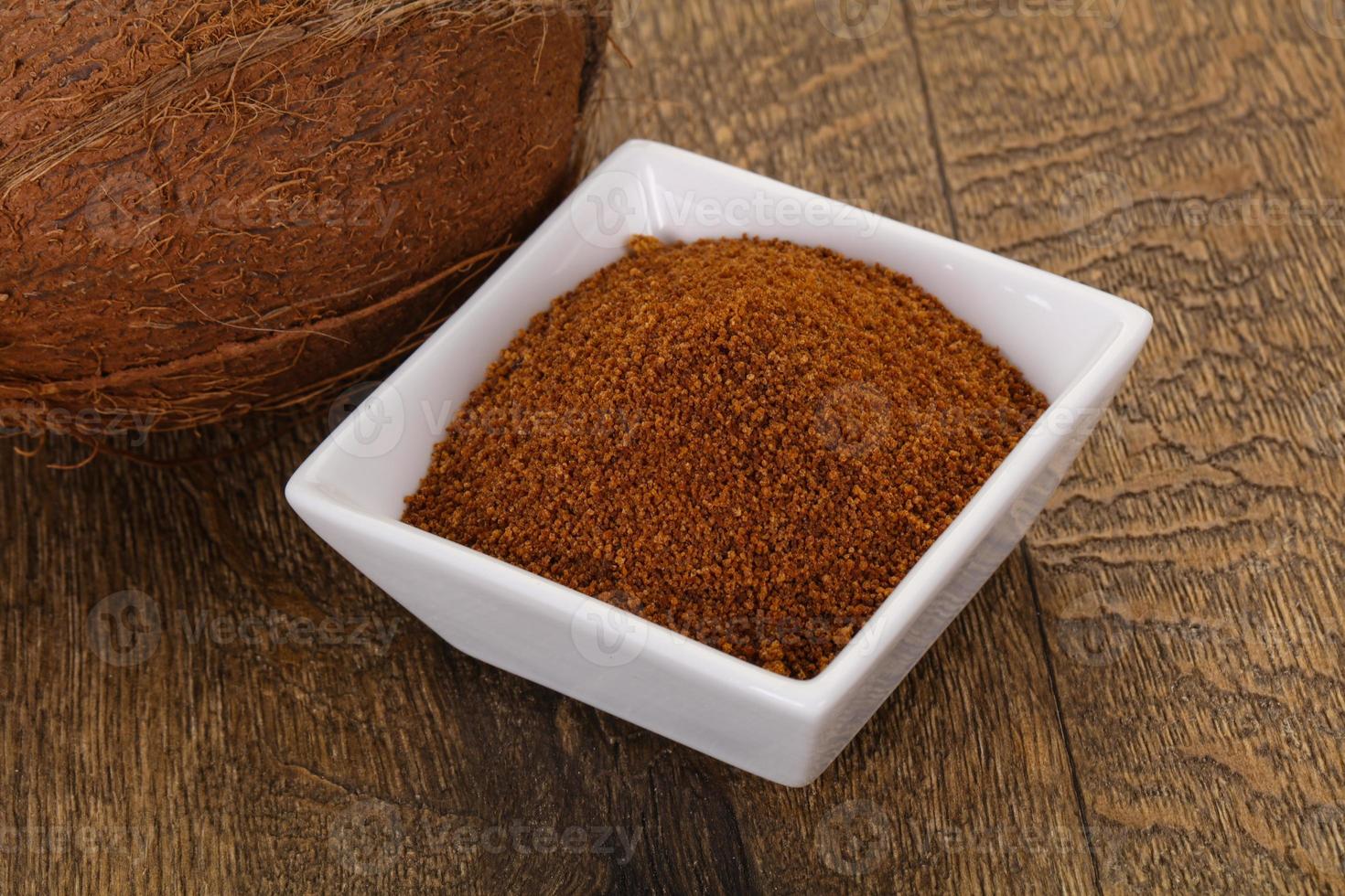Coconut brown sugar in the bowl photo