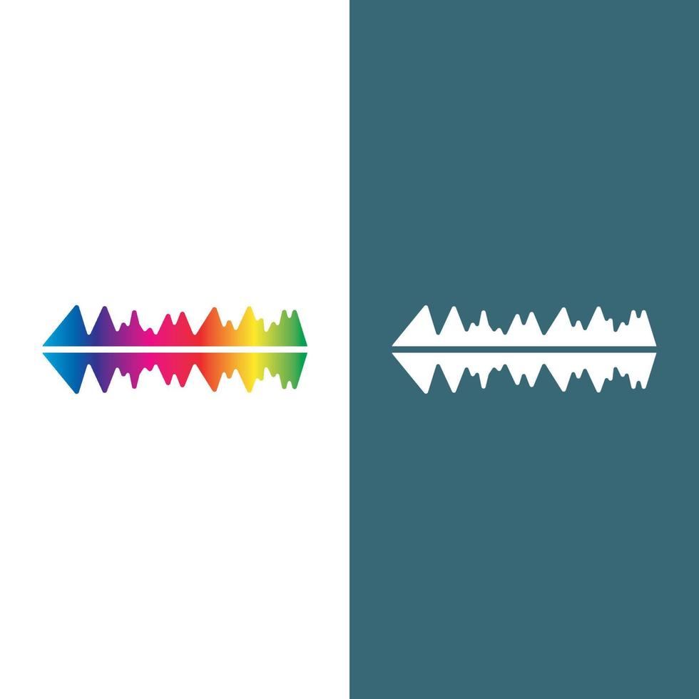 Sound waves vector illustration design