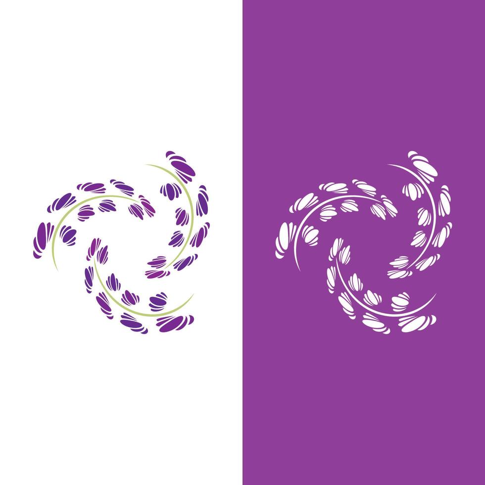 Fresh Lavender flower logo vector
