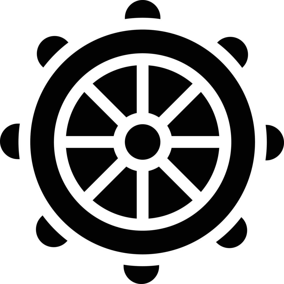 ilustración de vector de rueda de barco en un fondo. símbolos de calidad premium. iconos vectoriales para concepto y diseño gráfico.