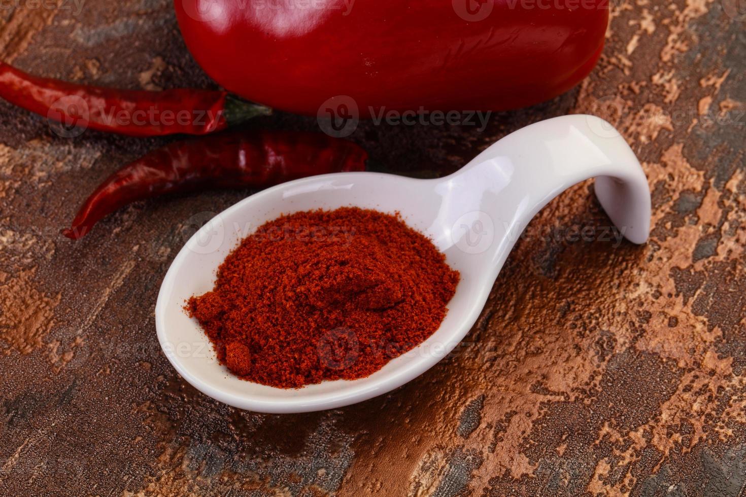 Paprika powder in the bowl photo