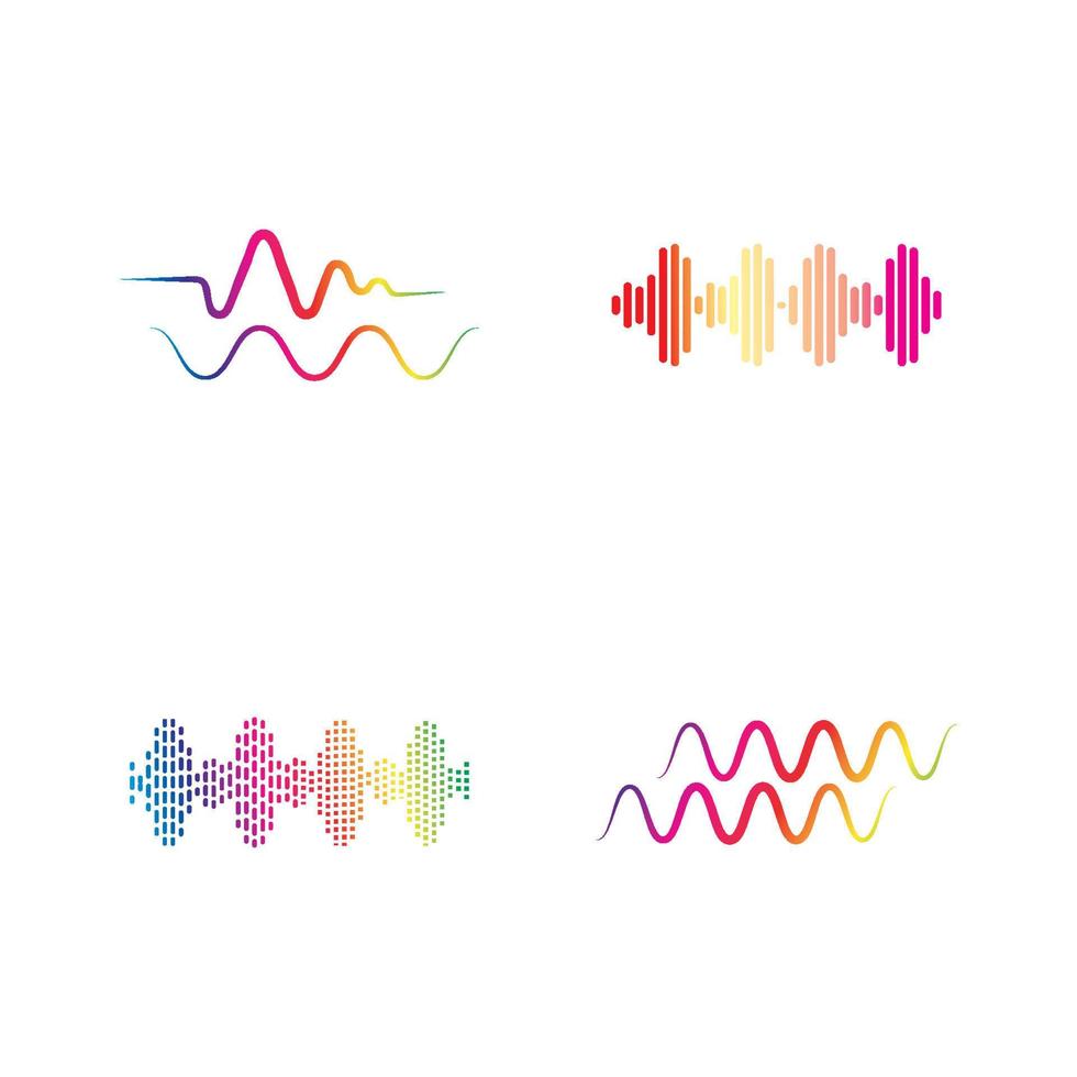 Sound waves vector illustration design