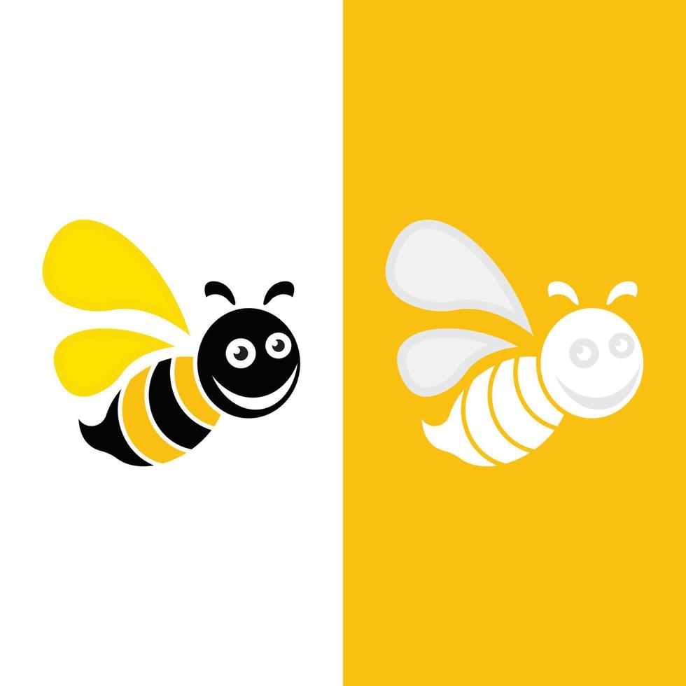 abeja logo vector icono ilustración