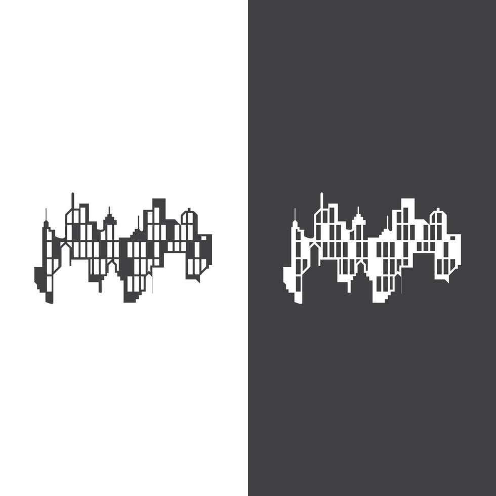 Modern City skyline illustration in flat design vector