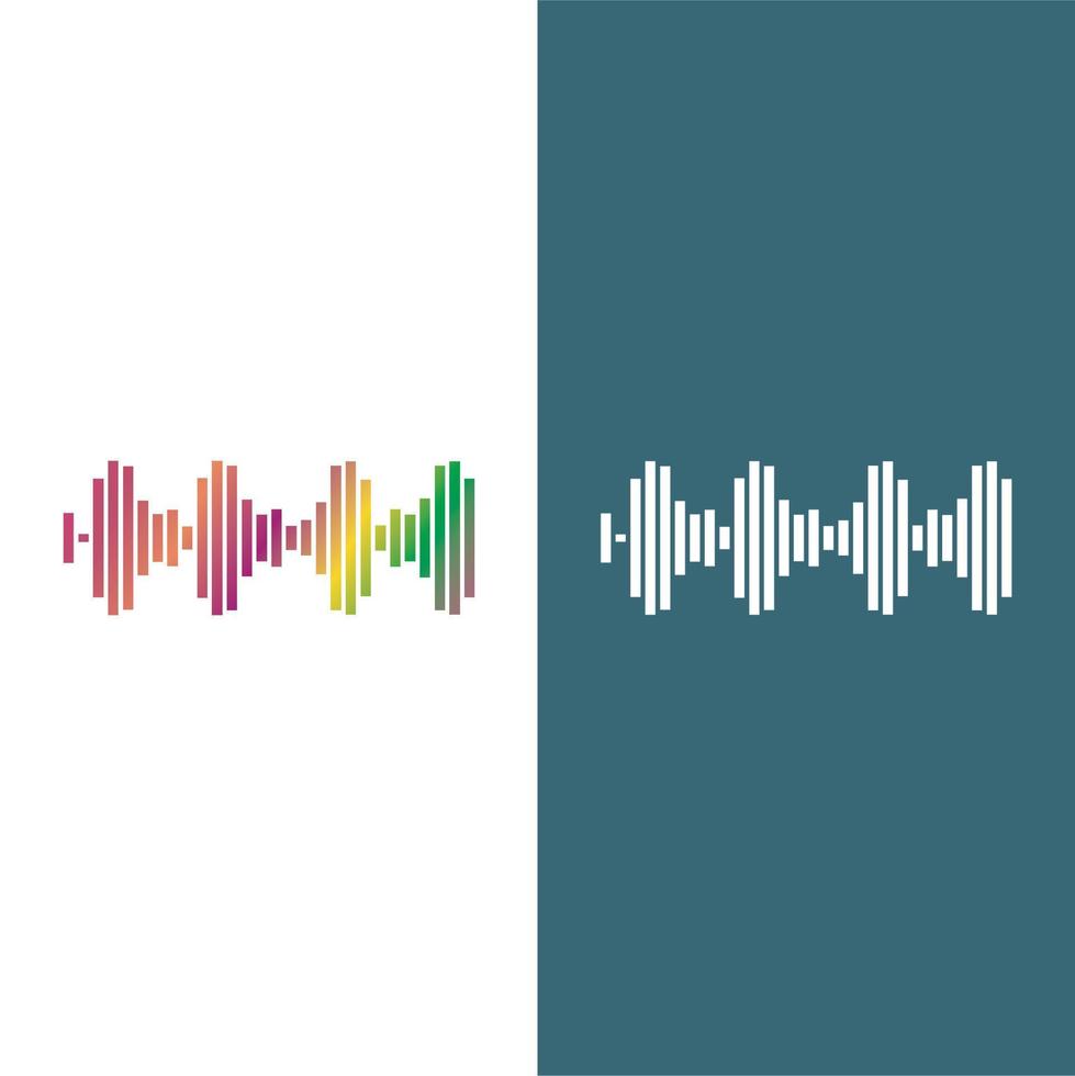 Sound waves vector illustration design