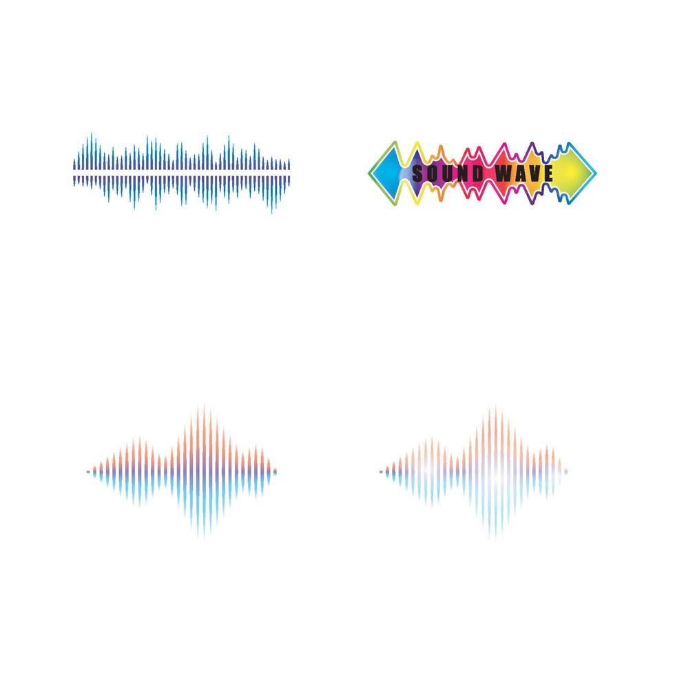 diseño de ilustración de vector de ondas de sonido