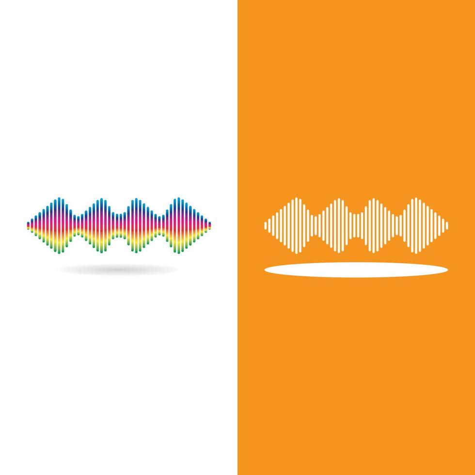 Sound waves vector illustration design
