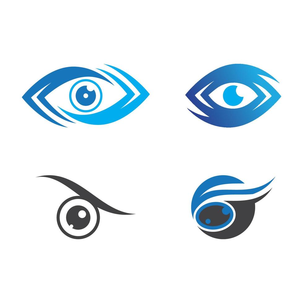 diseño de logotipo de vector de cuidado de los ojos