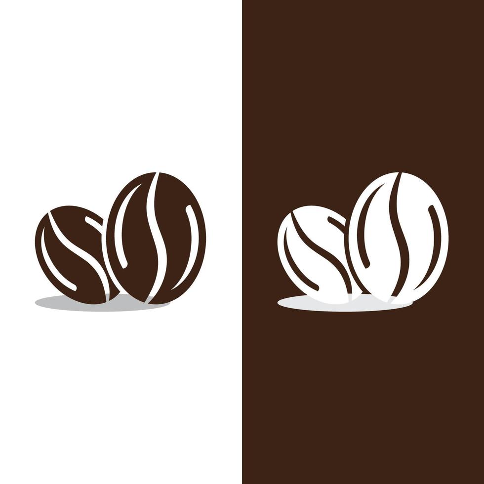 plantilla de vector de icono de grano de café