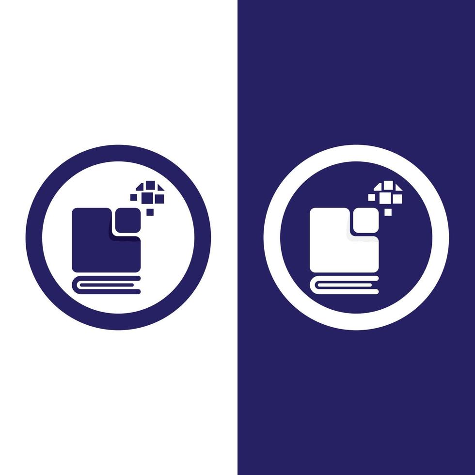 Digital book logo icon technology vector