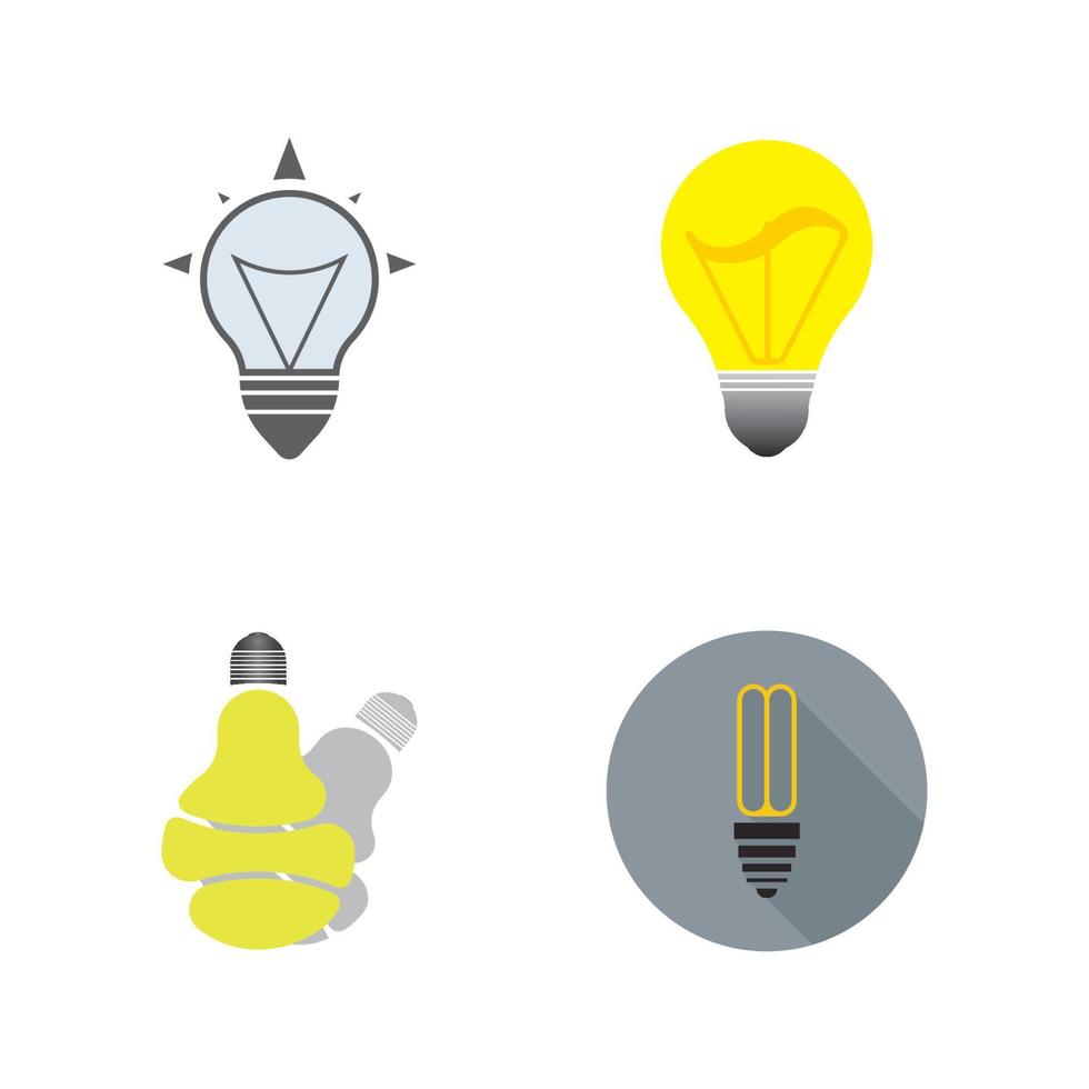 light bulb symbol icon illustration vector