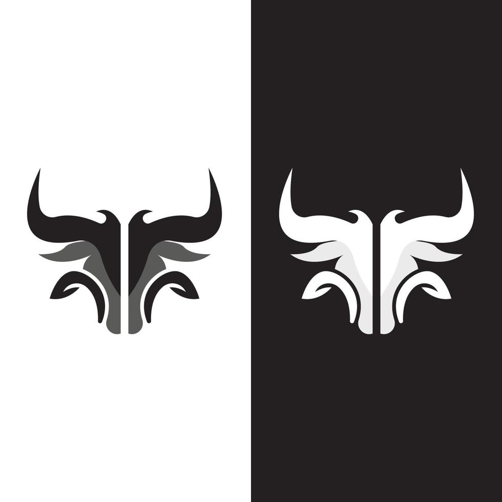 Bull head logo vector icon