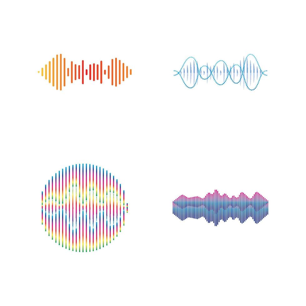 diseño de ilustración de vector de ondas de sonido