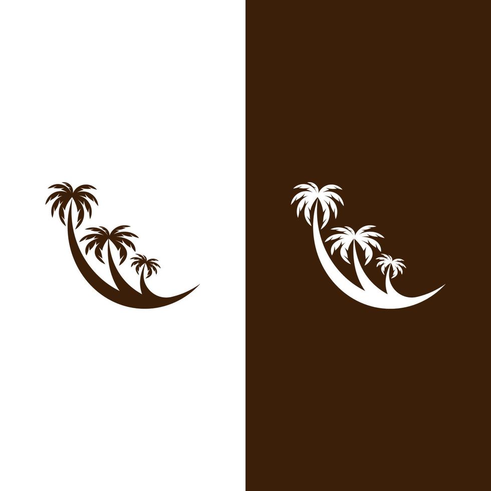 plantilla de logotipo de verano de palmera vector