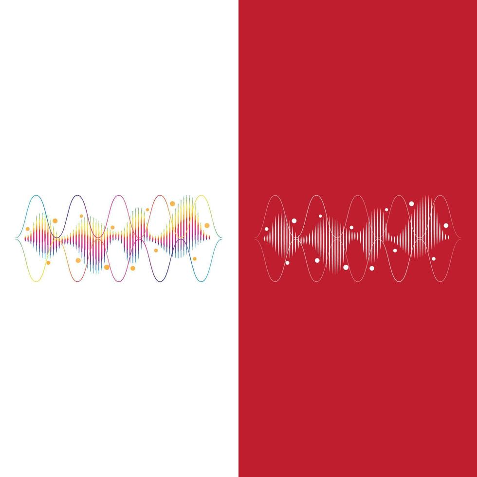 Sound waves vector illustration design