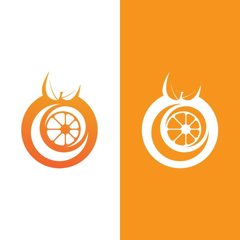 icono de vector de diseño de logotipo naranja