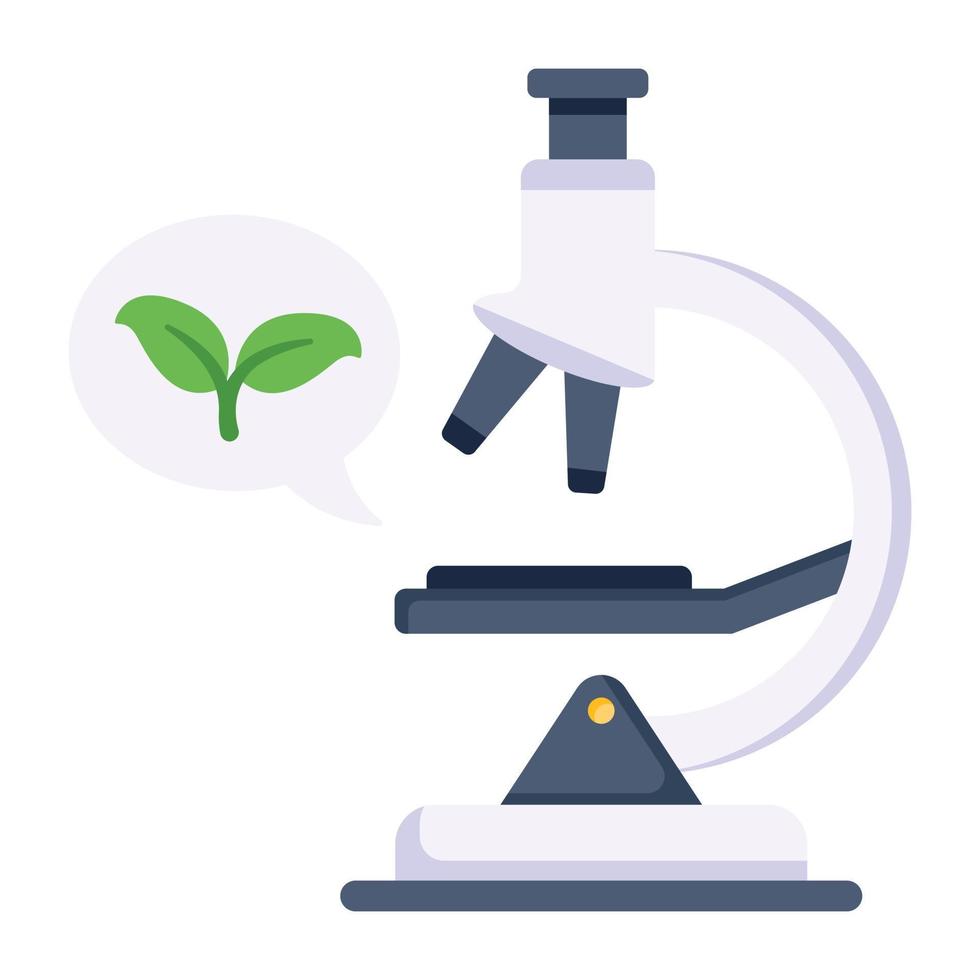 A microscopic research flat icon vector