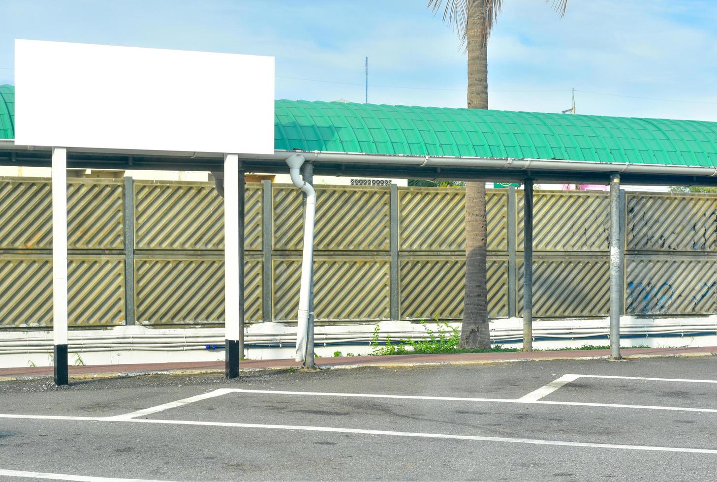 Blank billboard in the parking photo