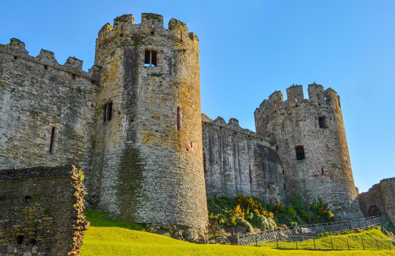 muro del castillo de conwy foto