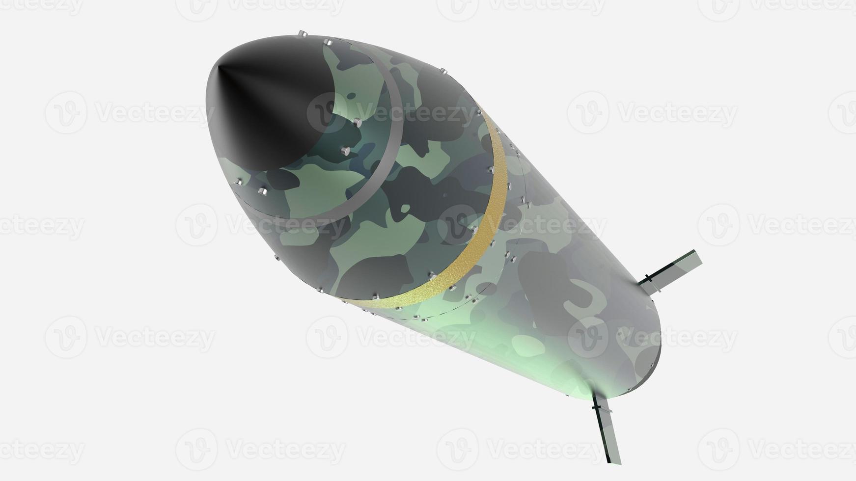 rocket missile war conflict ammo warhead nuclear militar weapon nuke 3d illustration spaceship photo