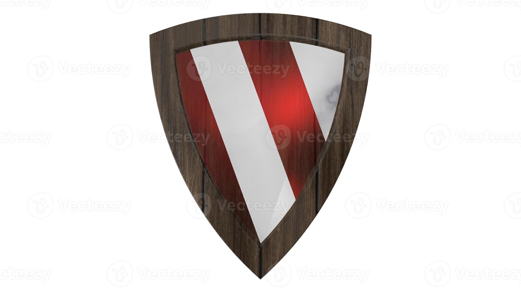 shield wood medieval 3d illustration render photo