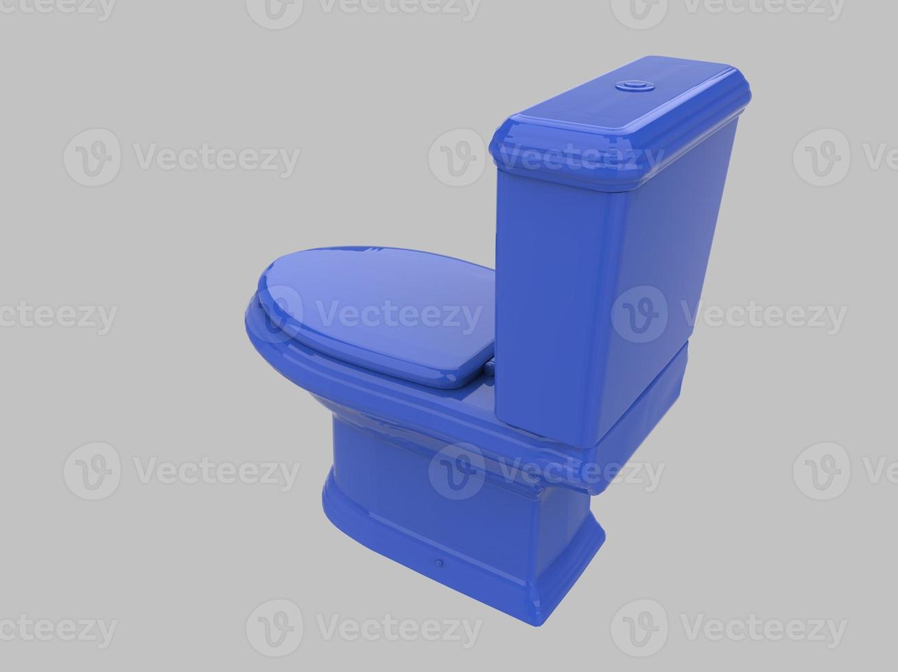 blue wc seat 3d illustration photo