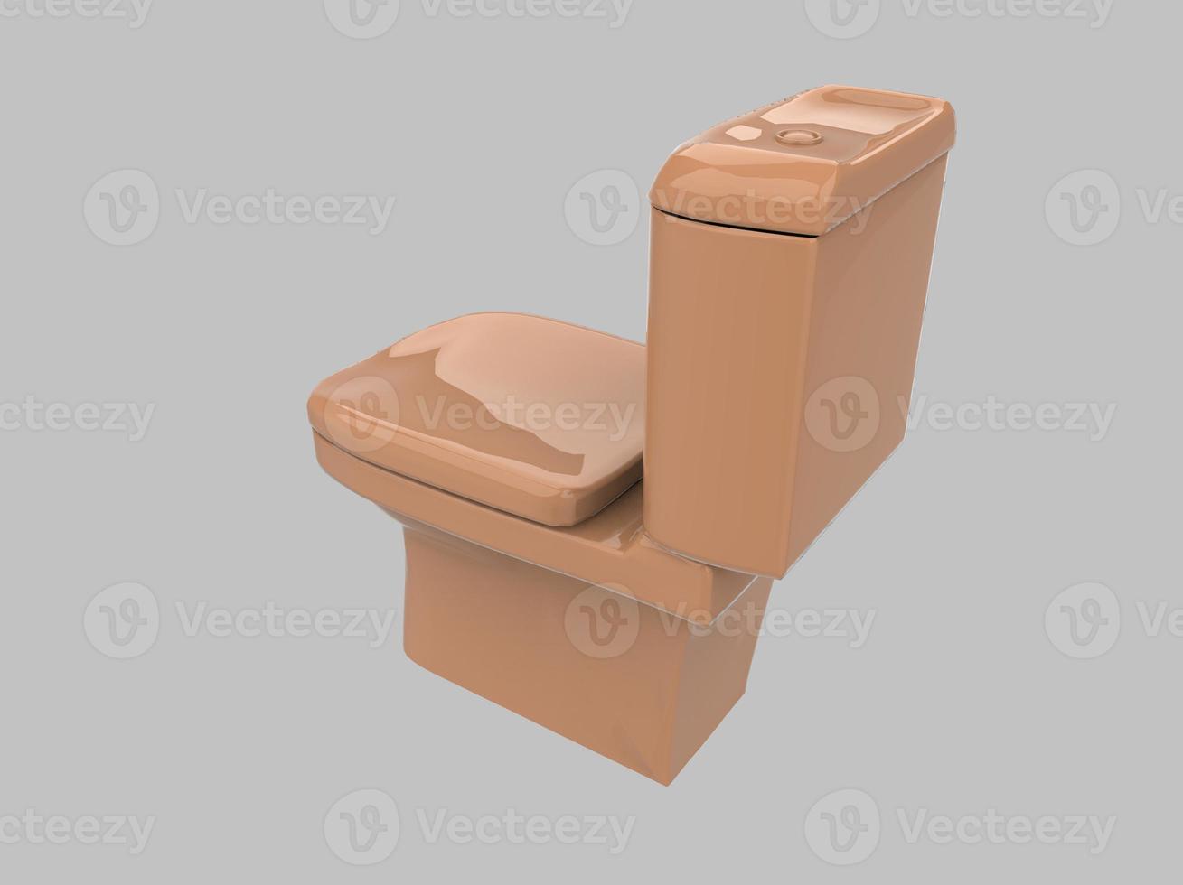 classic isolated seatcloset toilet wc porcelain 3d illustration photo