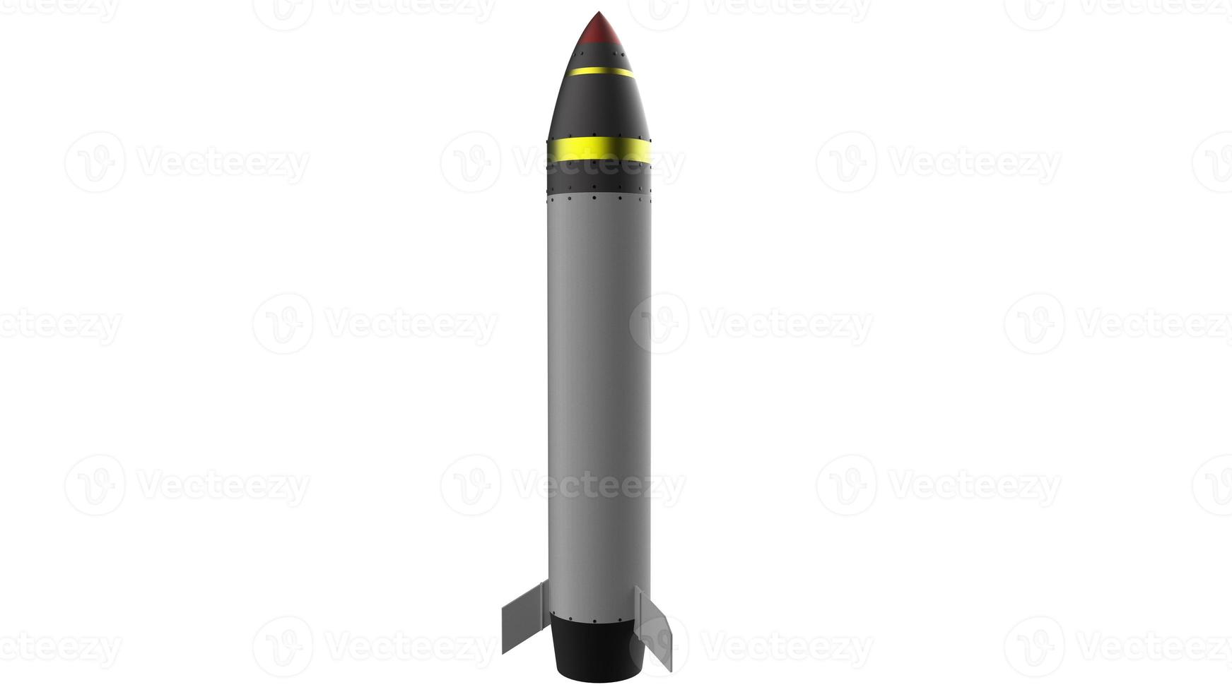 rocket missile war conflict ammo warhead nuclear militar weapon nuke 3d illustration spaceship photo