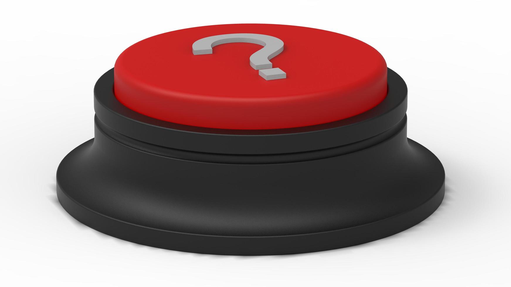 question mark red button isolated 3d illustration render photo