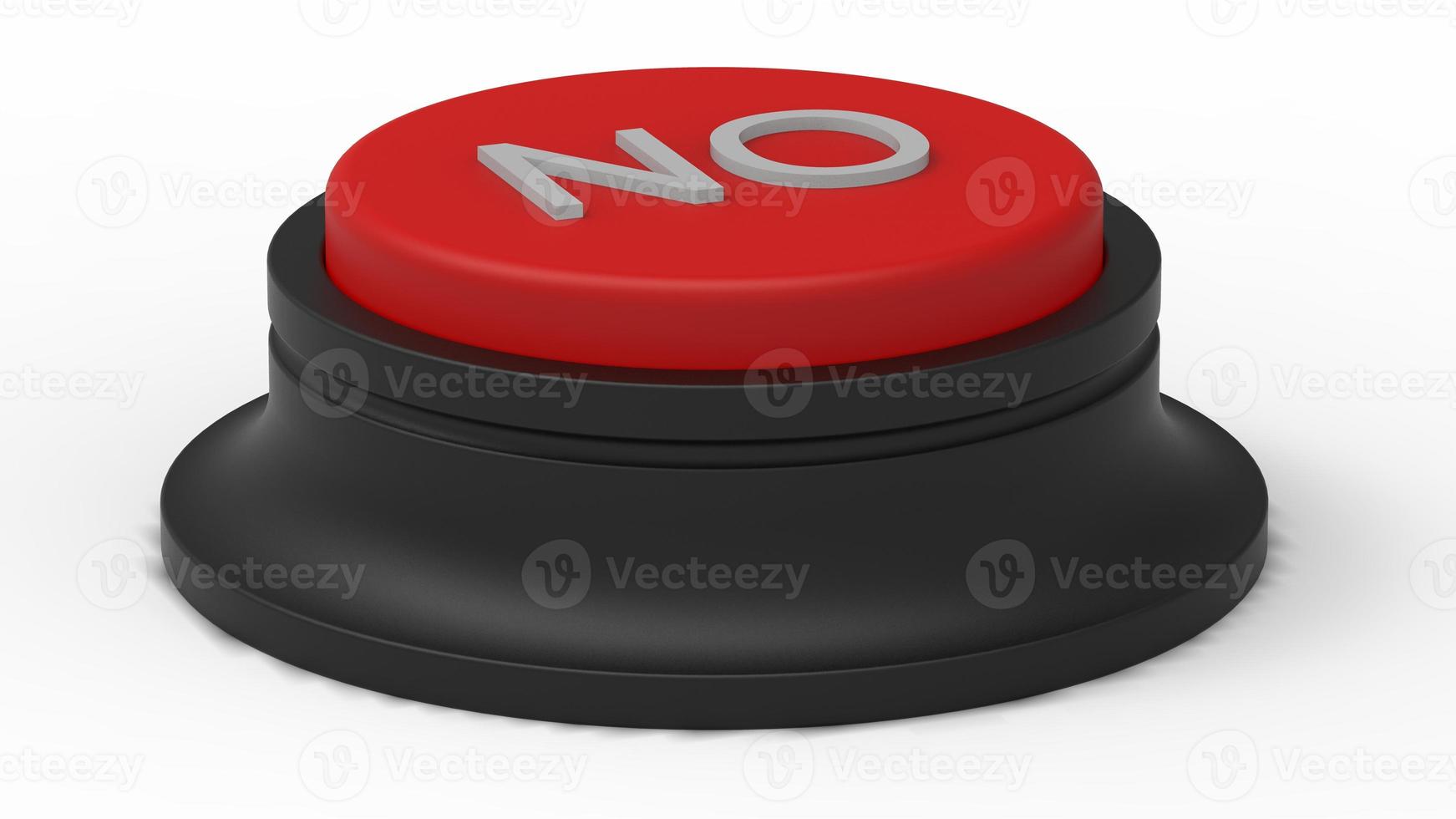 red no button isolated 3d illustration render photo