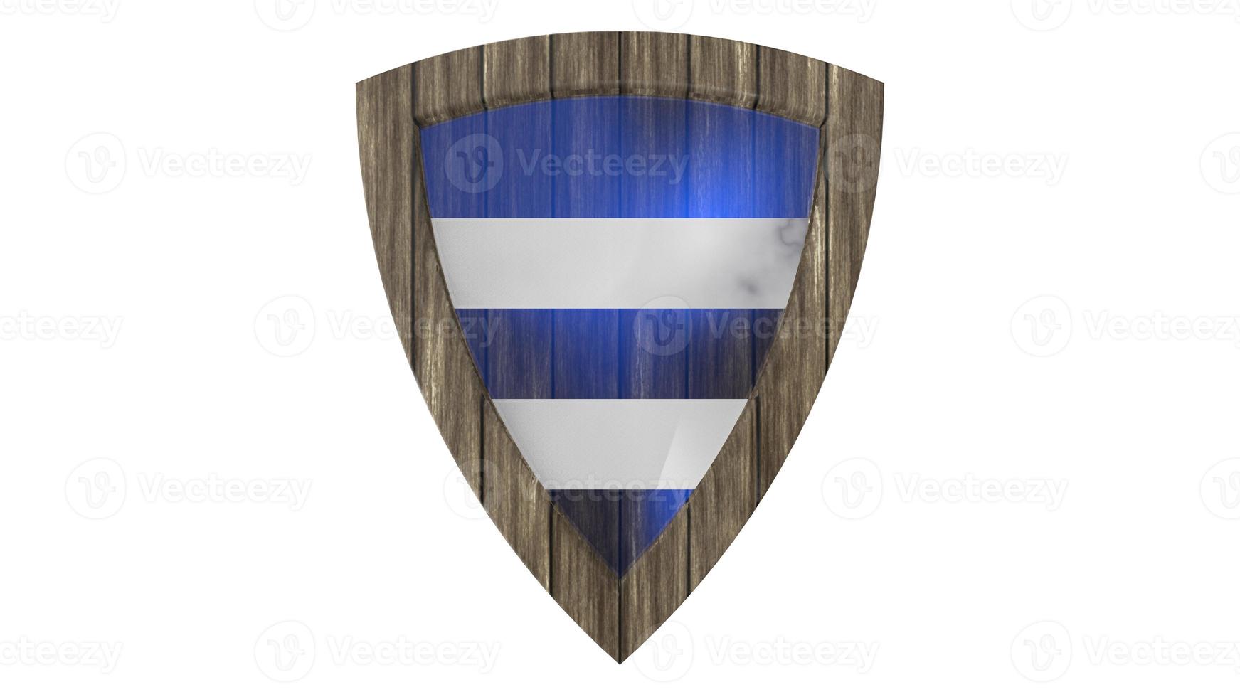 shield wood medieval 3d illustration render photo