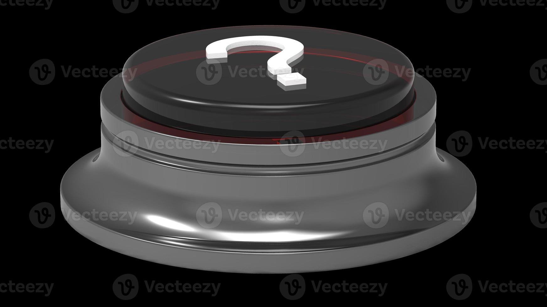 button question mark red and white isolated 3d illustration render photo