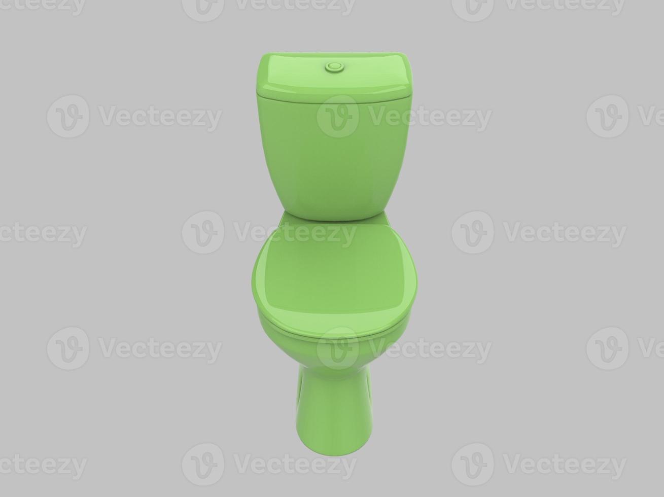 3d illustration lavatory closet toilet green photo