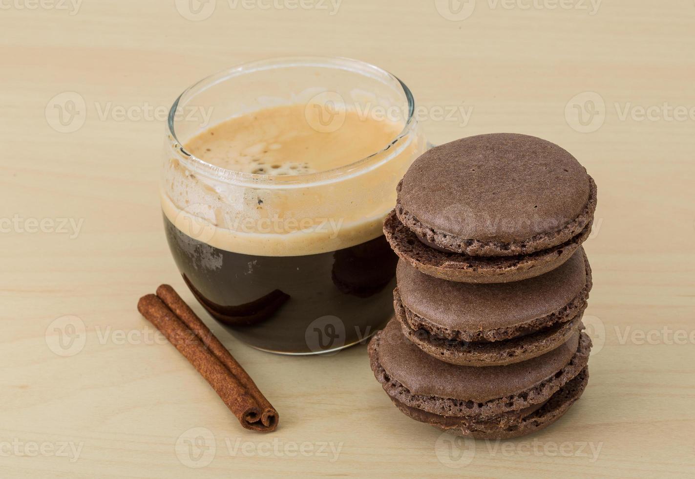 Coffee with macaroons photo