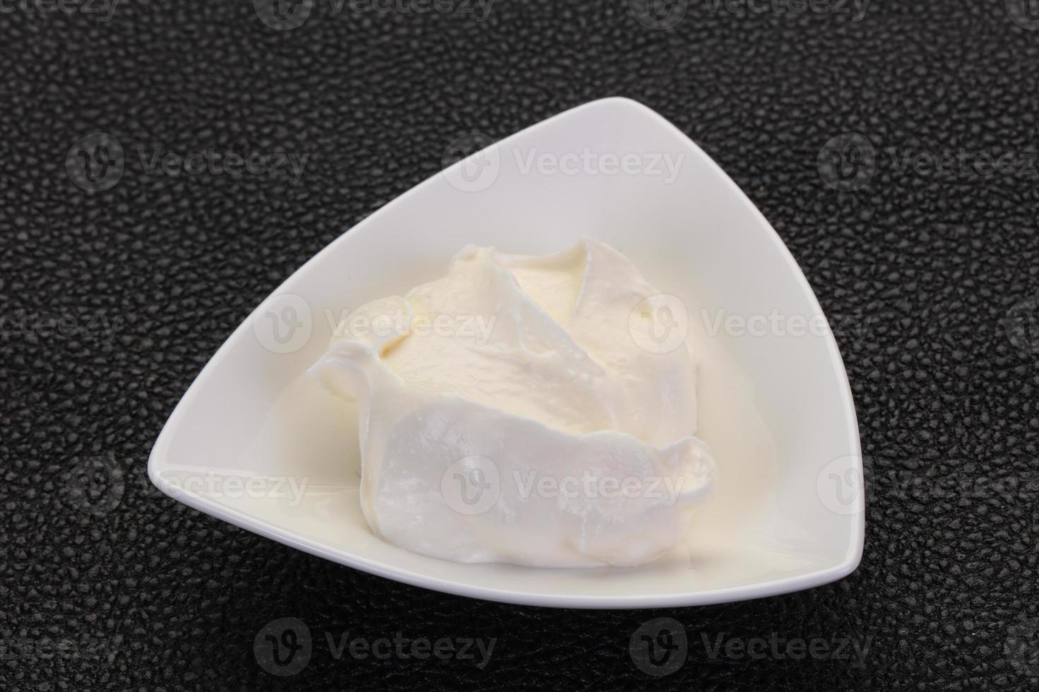 Sour cream in the bowl photo