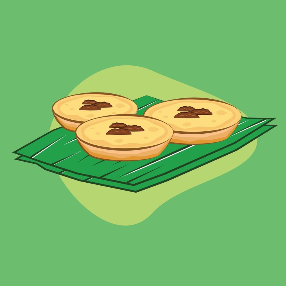 Kue Lumpur Indonesian Street Food Vector