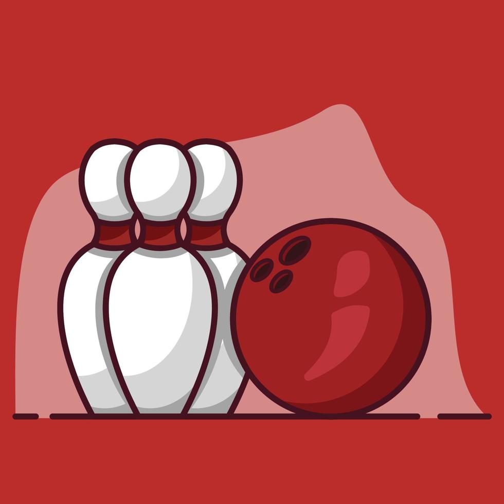 elemento de bolos en vector de estilo de dibujos animados