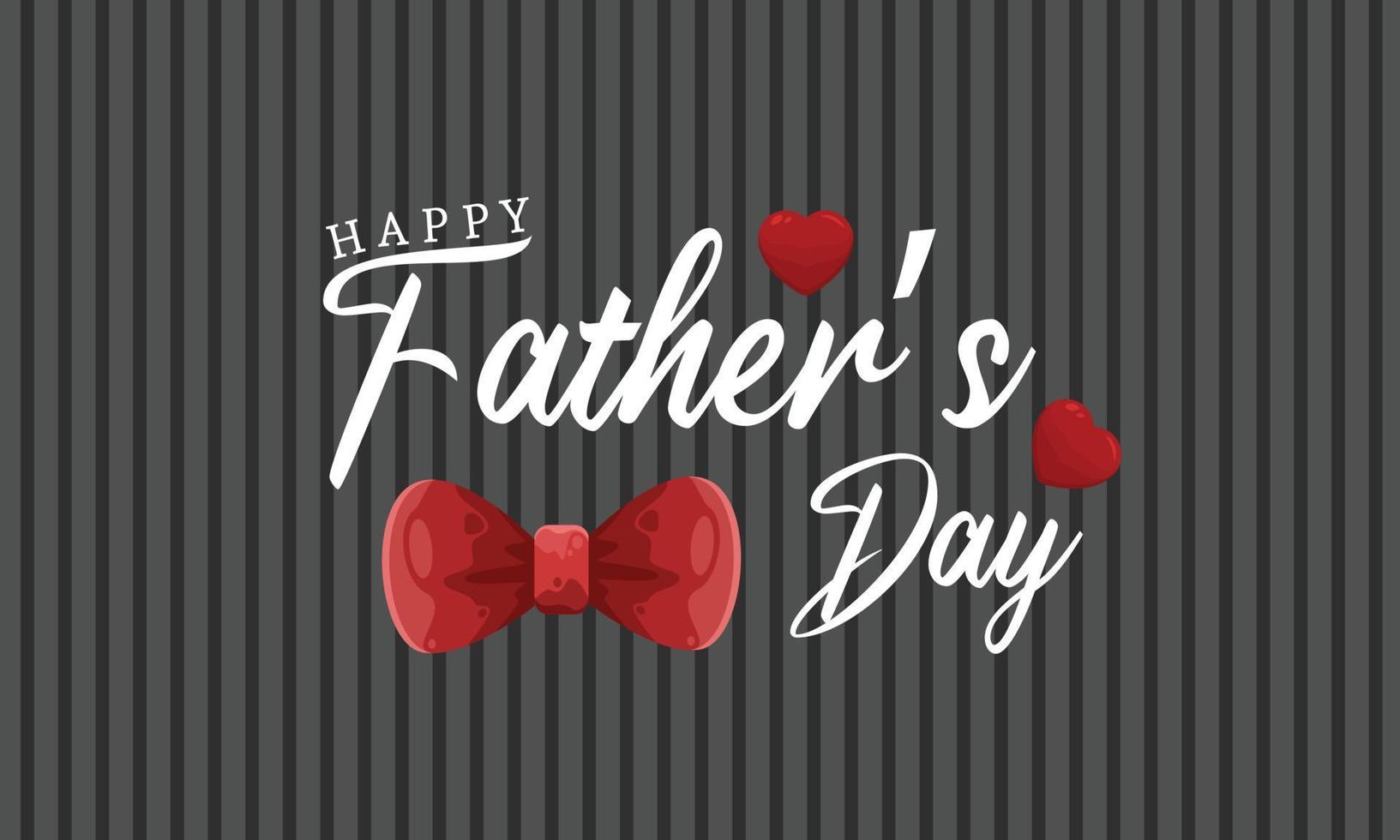 Father Day Black Striped Greeting with Necktie Vector
