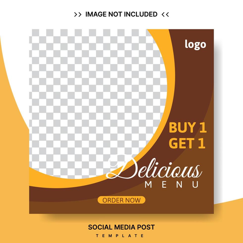 food culinary social media post template design vector