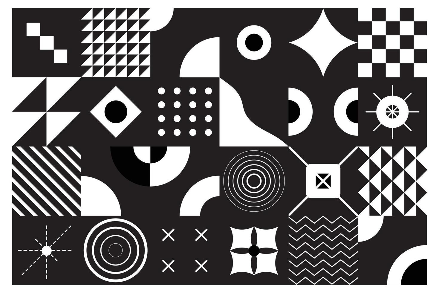 patrón abstracto de composición de gráficos geométricos. forma simple de arte minimalista para plantilla, folleto, banner web. ilustración vectorial vector