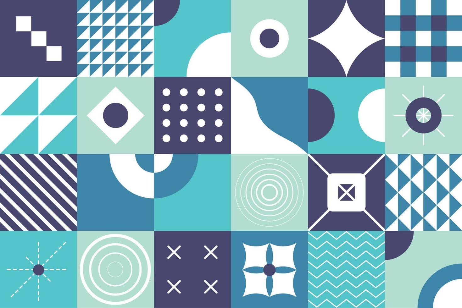 Colorful geometric poster. Minimalist artwork simple shape for template, brochure, web banner. Vector illustration